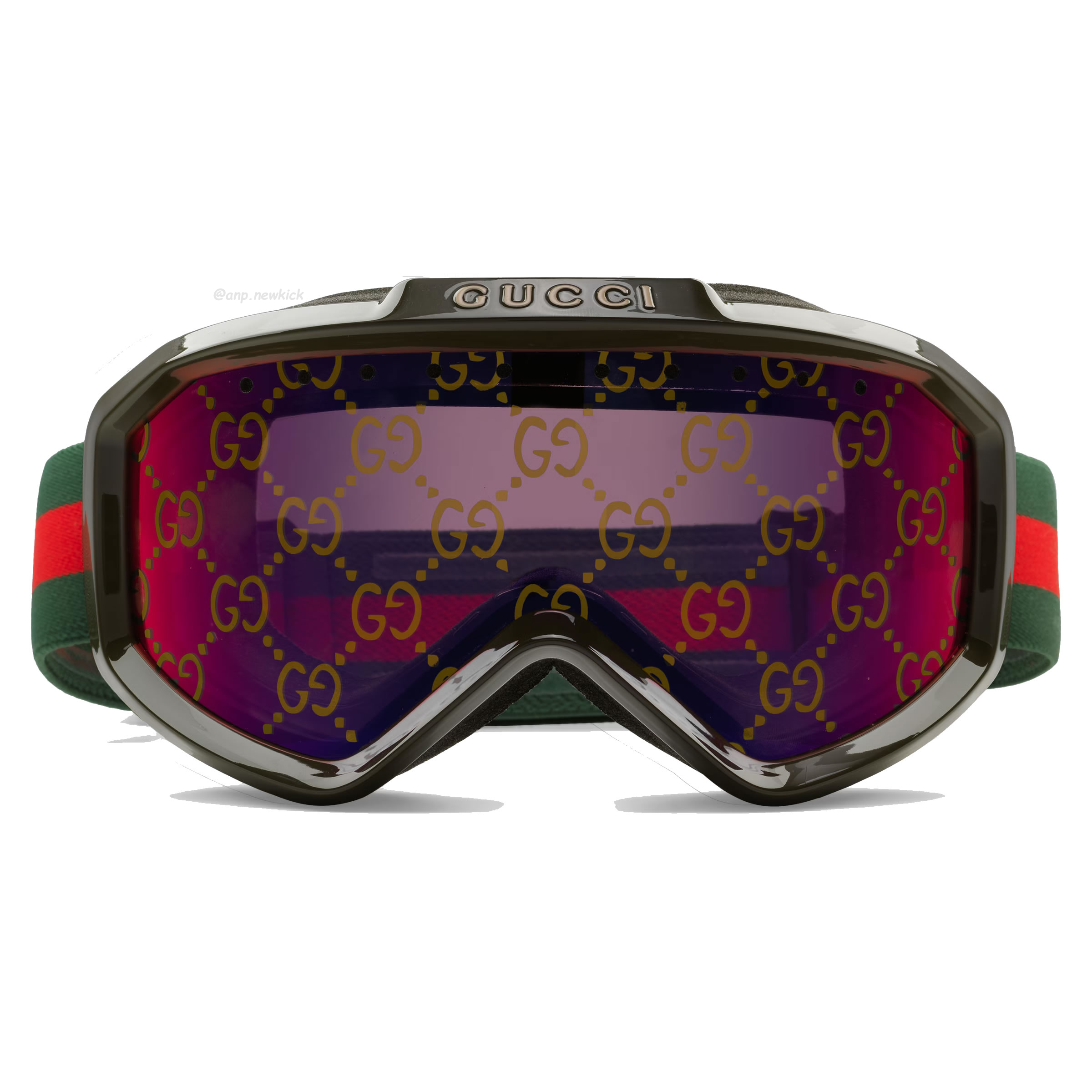 Gucci Ski Goggle Black Pink Olive Green White (11) - newkick.cc